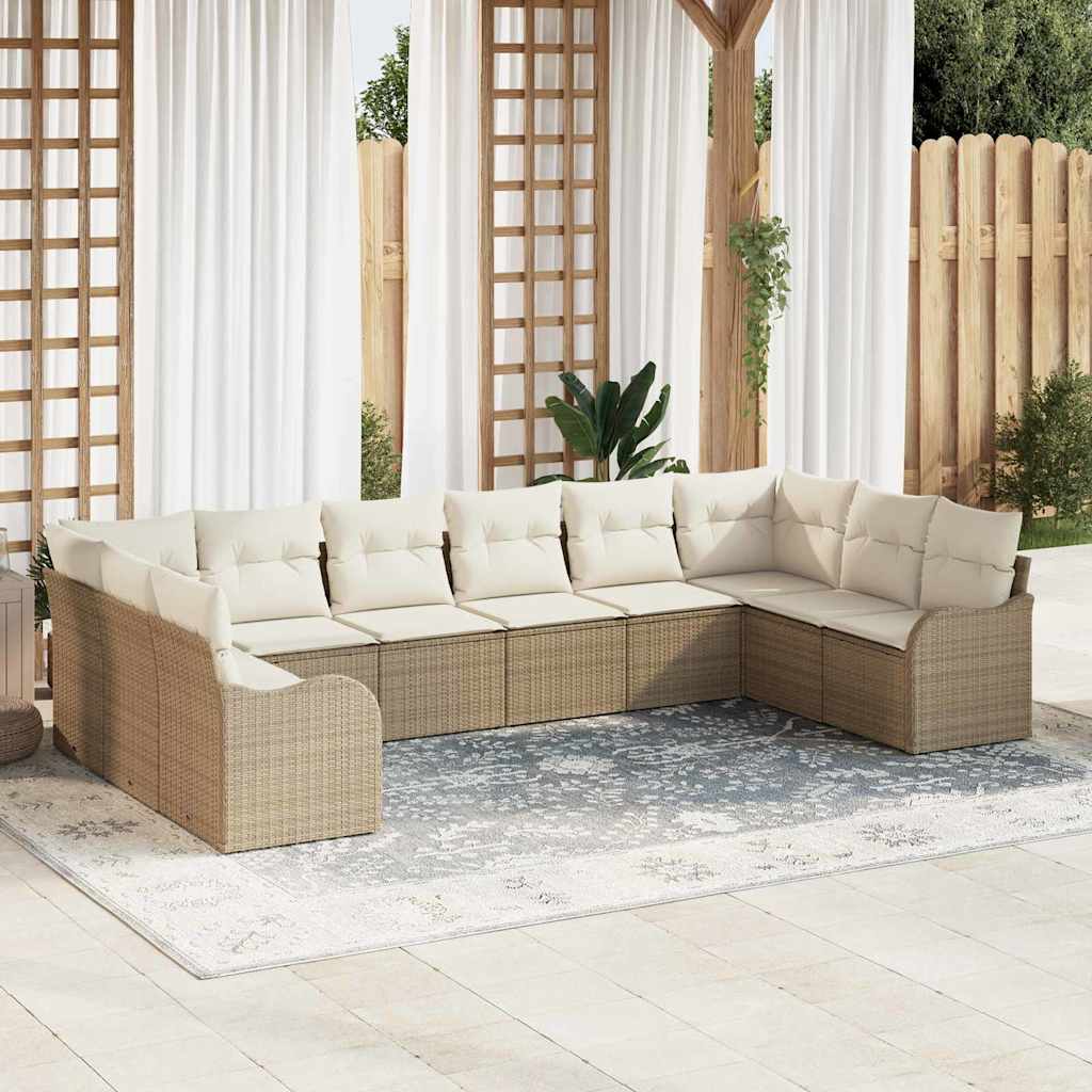 Tuin Sofa Set Met Kussen 11 Pcs Poly Riet