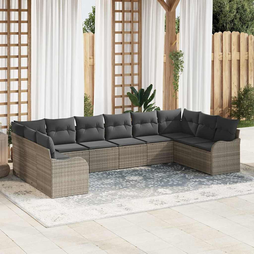Tuin Sofa Set Met Kussen 11 Pcs Poly Riet