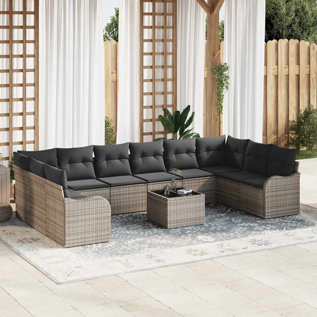 Tuin Sofa Set Met Kussen 11 Pcs Poly Riet