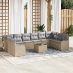 Tuin Sofa Set Met Kussen 11 Pcs Poly Riet