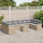 Tuin Sofa Set Met Kussen 11 Pcs Poly Riet