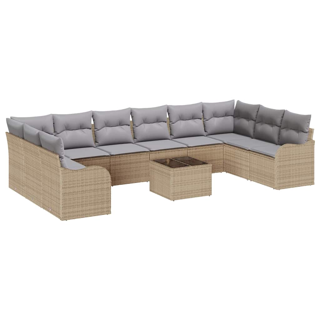 Tuin Sofa Set Met Kussen 11 Pcs Poly Riet