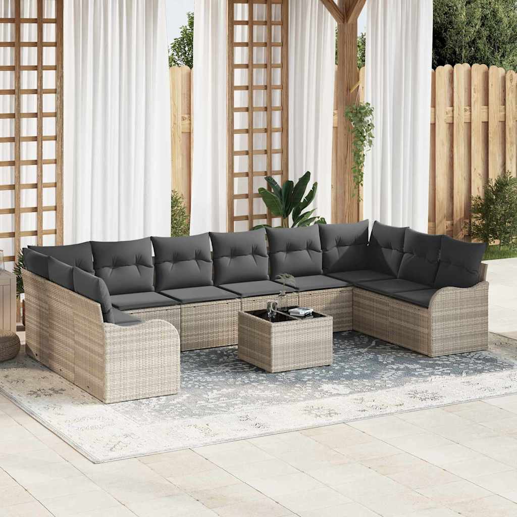 Tuin Sofa Set Met Kussen 11 Pcs Poly Riet
