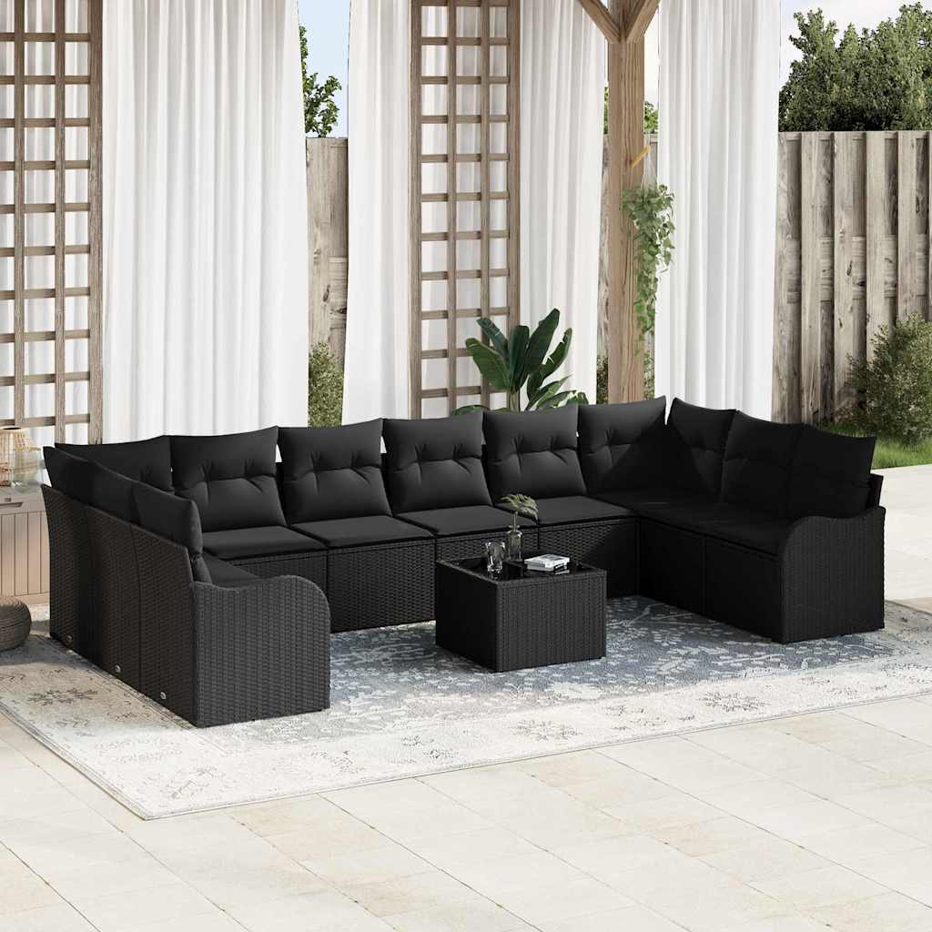 Tuin Sofa Set Met Kussen 11 Pcs Poly Riet