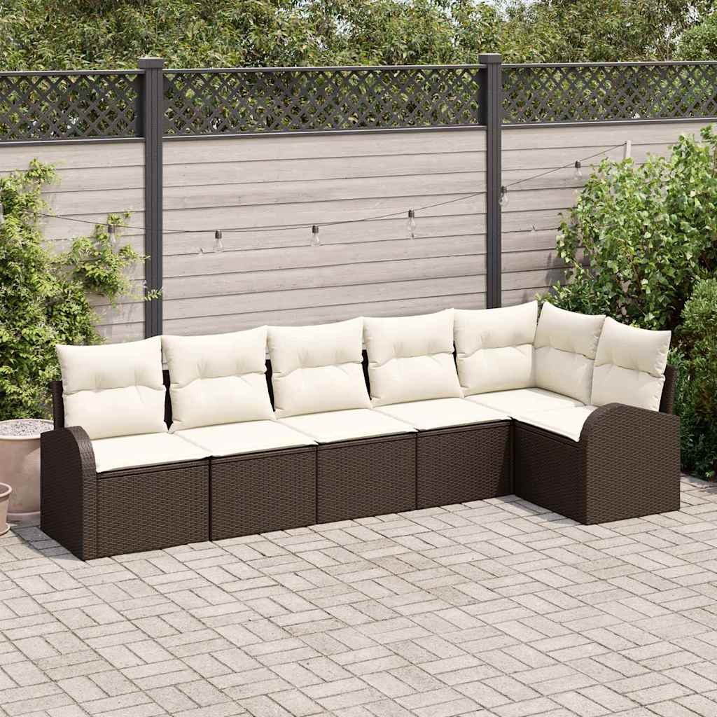Tuin Sofa Set Met Kussen 7 Pcs Poly Riet