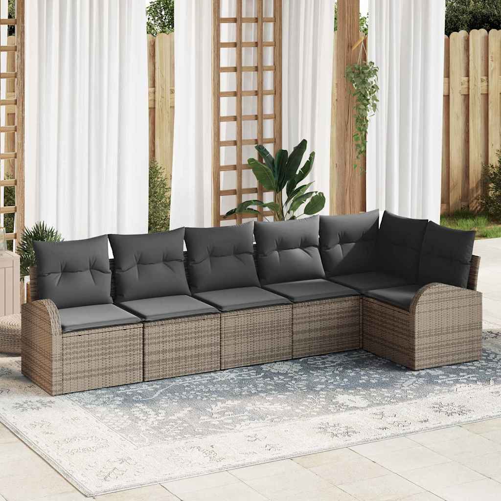 Tuin Sofa Set Met Kussen 7 Pcs Poly Riet