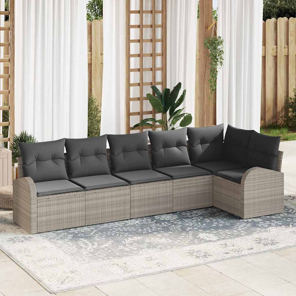 Tuin Sofa Set Met Kussen 7 Pcs Poly Riet