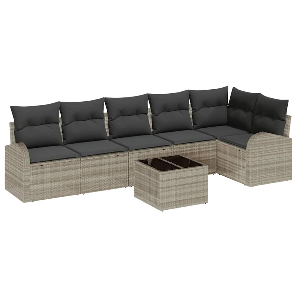 Tuin Sofa Set Met Kussen 7 Pcs Poly Riet