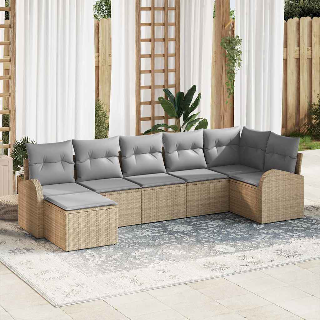 Tuin Sofa Set Met Kussen 8 Pcs Poly Riet