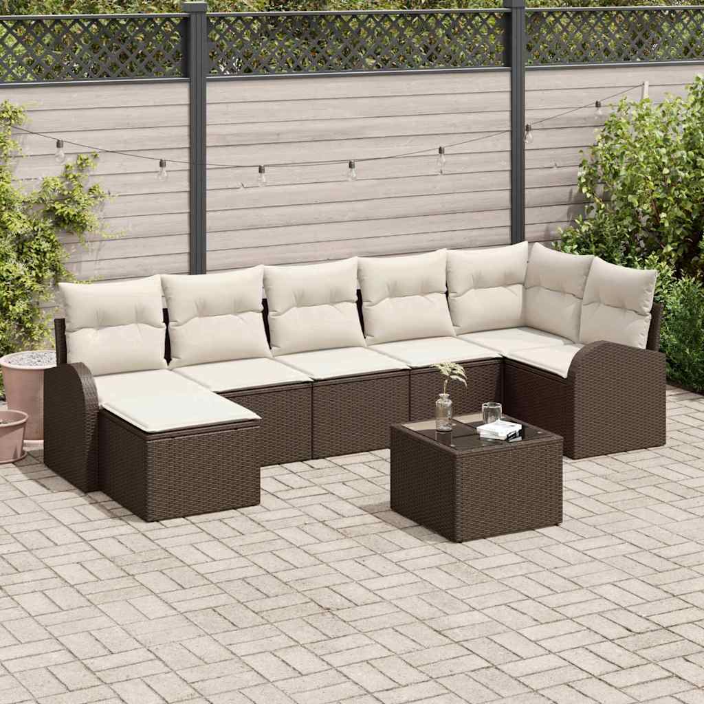 Tuin Sofa Set Met Kussen 8 Pcs Poly Riet