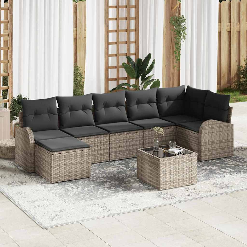 Tuin Sofa Set Met Kussen 8 Pcs Poly Riet