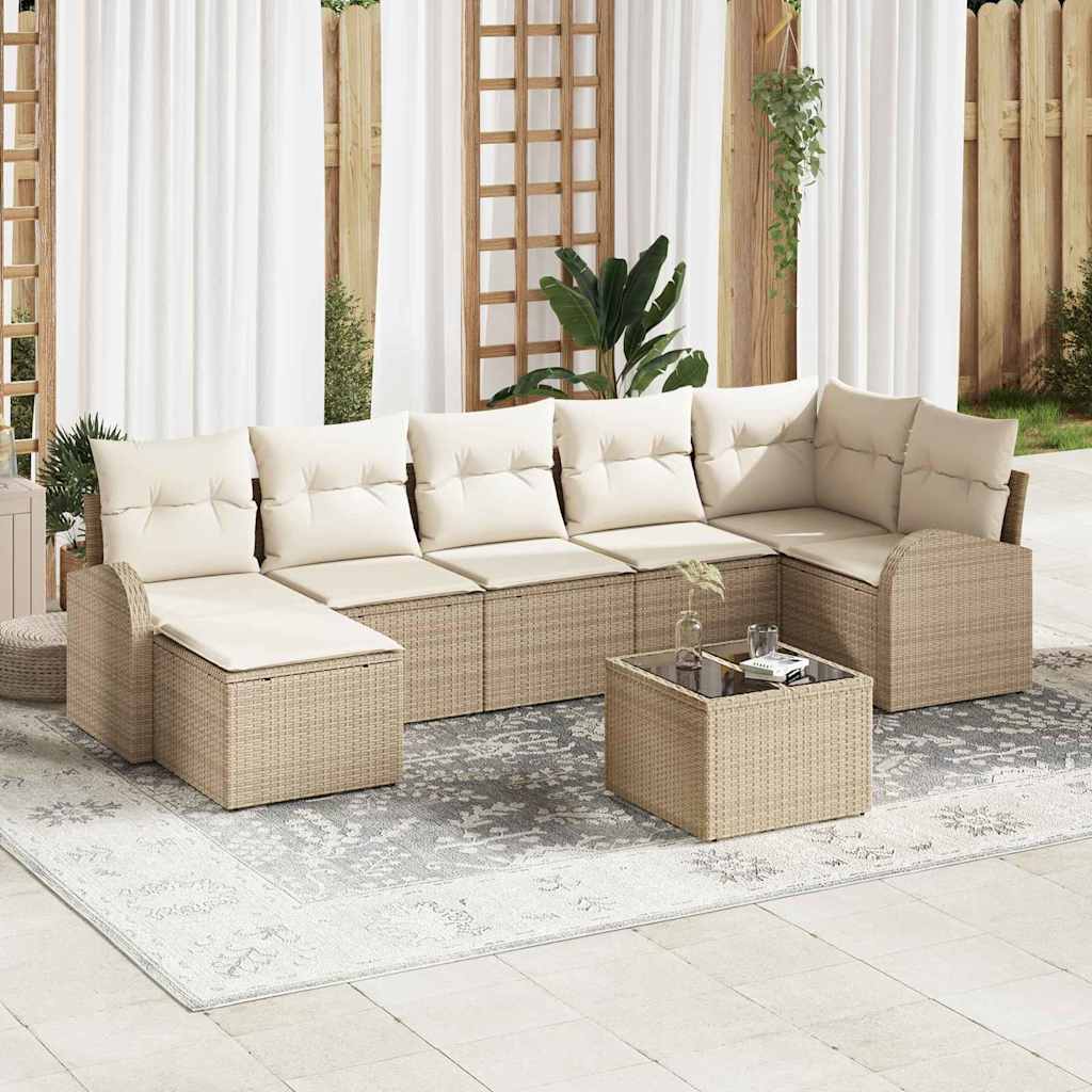 Tuin Sofa Set Met Kussen 8 Pcs Poly Riet