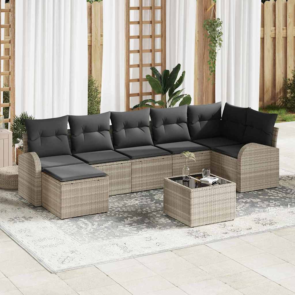 Tuin Sofa Set Met Kussen 8 Pcs Poly Riet