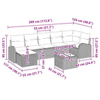 Tuin Sofa Set Met Kussen 8 Pcs Poly Riet