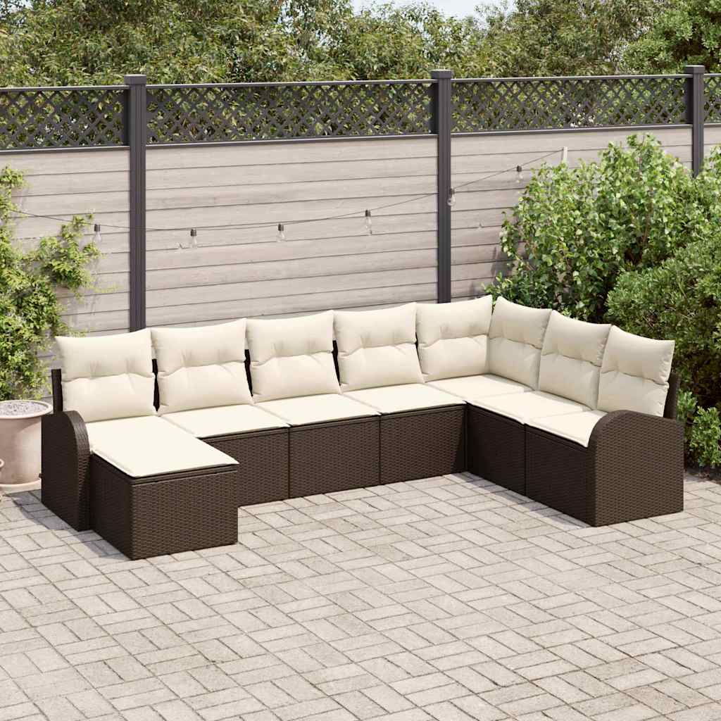 Tuin Sofa Set Met Kussen 9 Pcs Poly Riet
