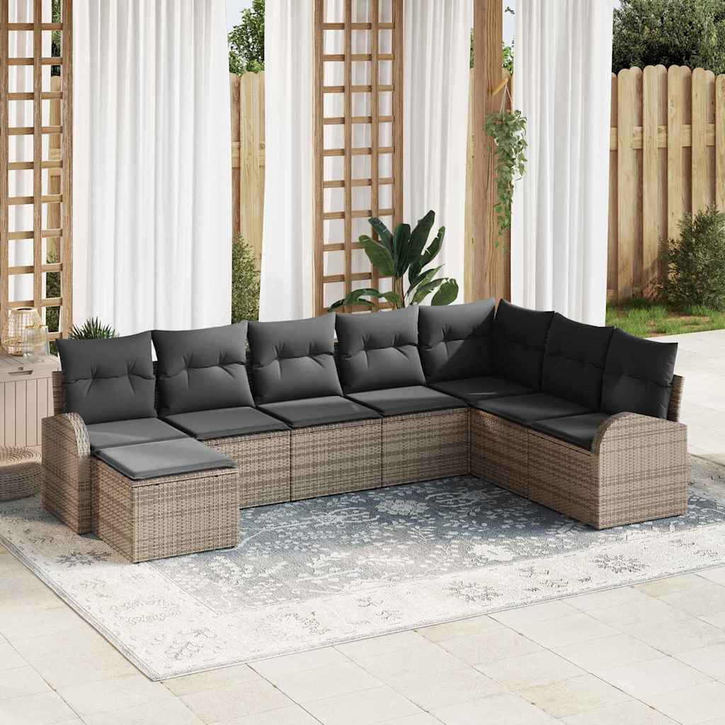 Tuin Sofa Set Met Kussen 9 Pcs Poly Riet
