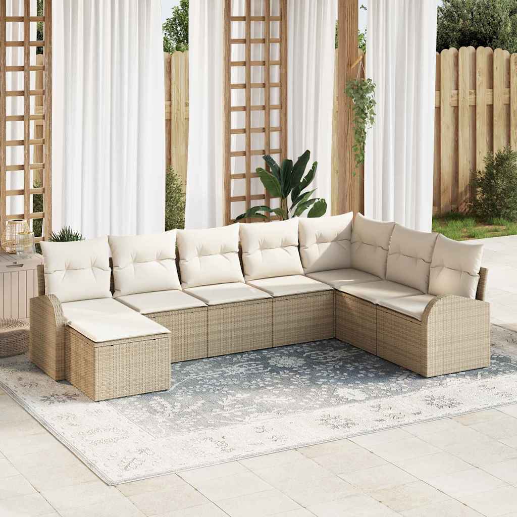 Tuin Sofa Set Met Kussen 9 Pcs Poly Riet