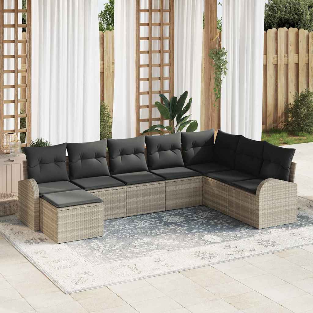 Tuin Sofa Set Met Kussen 9 Pcs Poly Riet