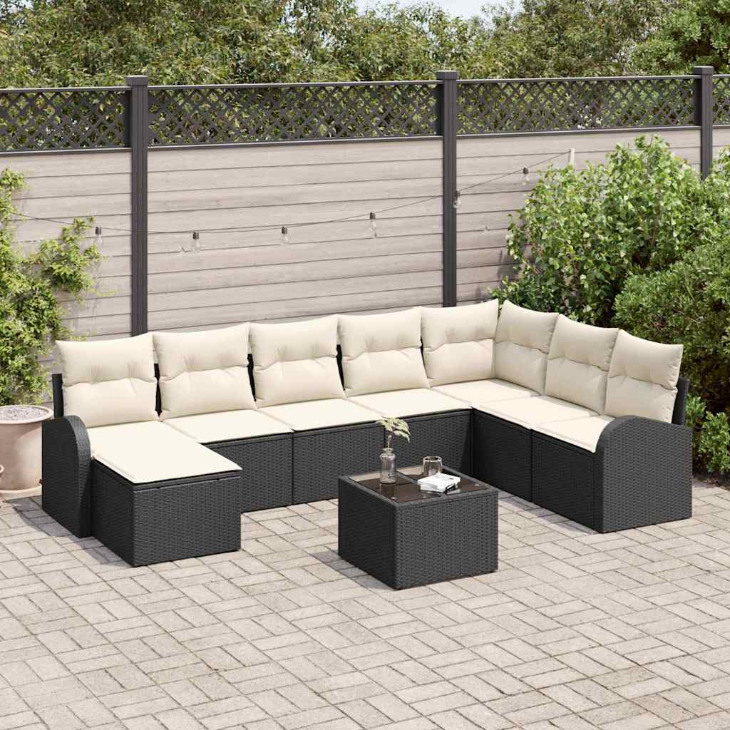 Tuin Sofa Set Met Kussen 9 Pcs Poly Riet