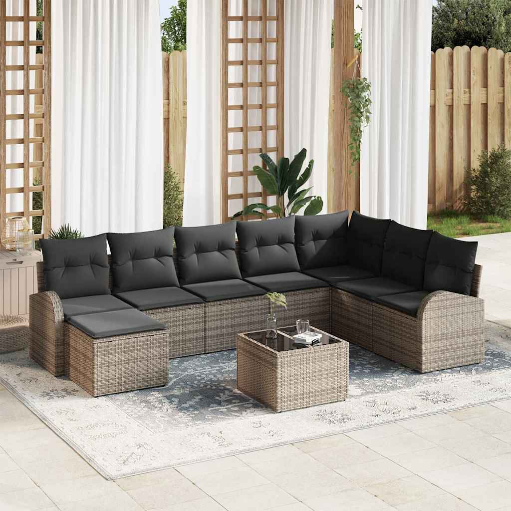 Tuin Sofa Set Met Kussen 9 Pcs Poly Riet