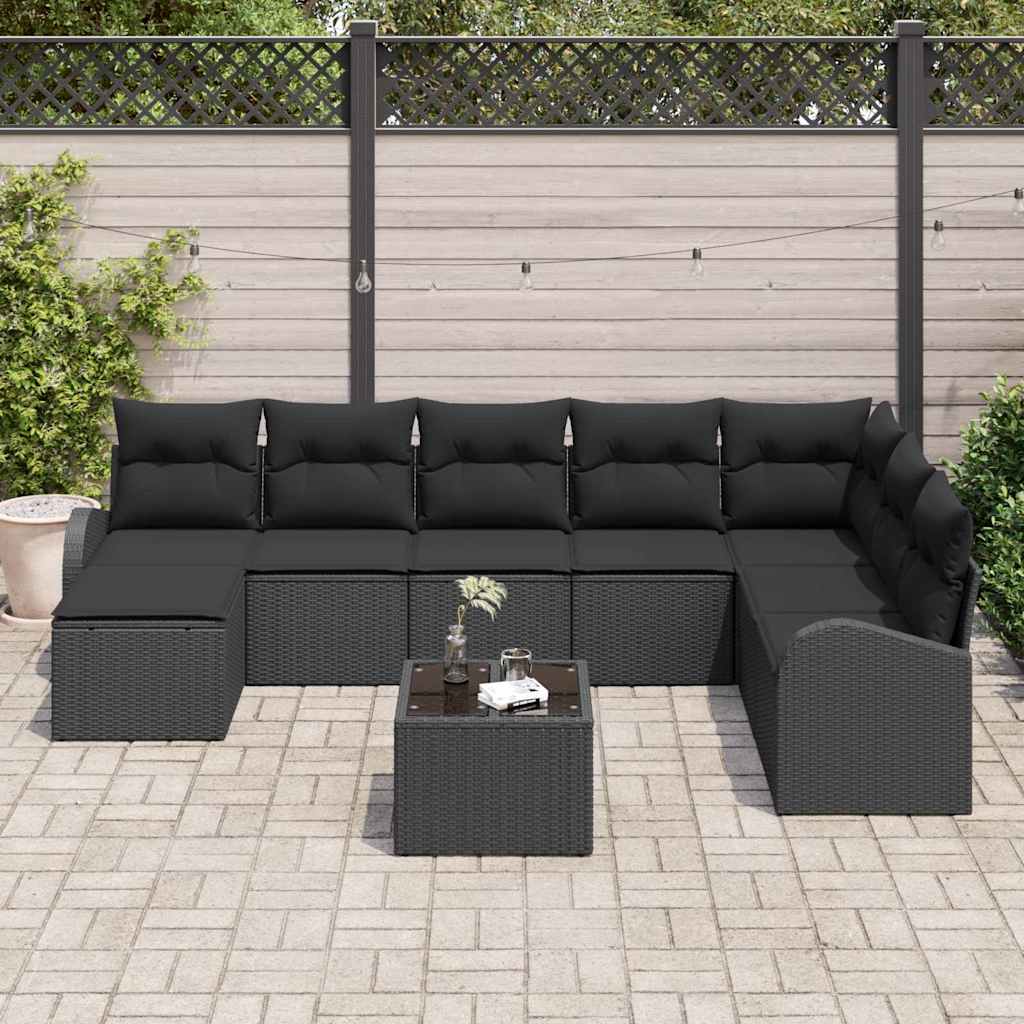 Tuin Sofa Set Met Kussen 9 Pcs Poly Riet