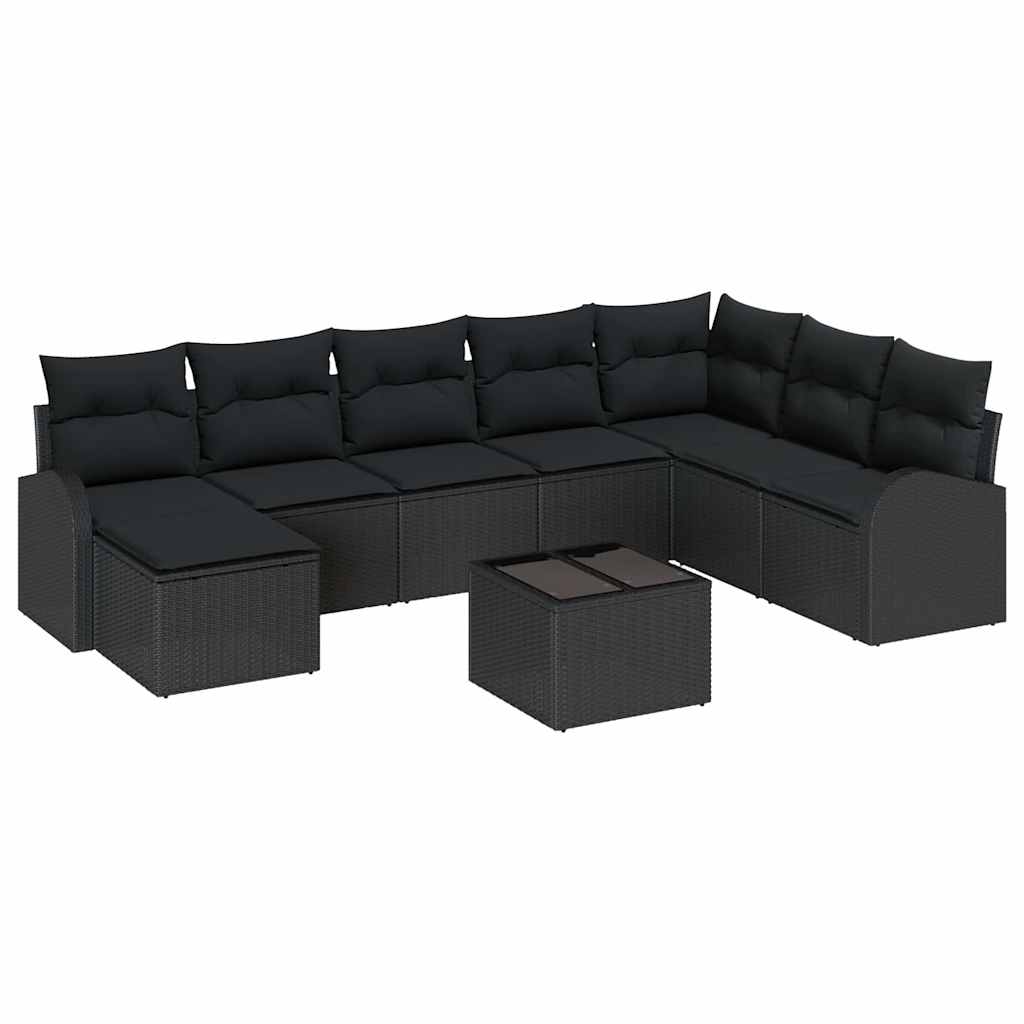 Tuin Sofa Set Met Kussen 9 Pcs Poly Riet