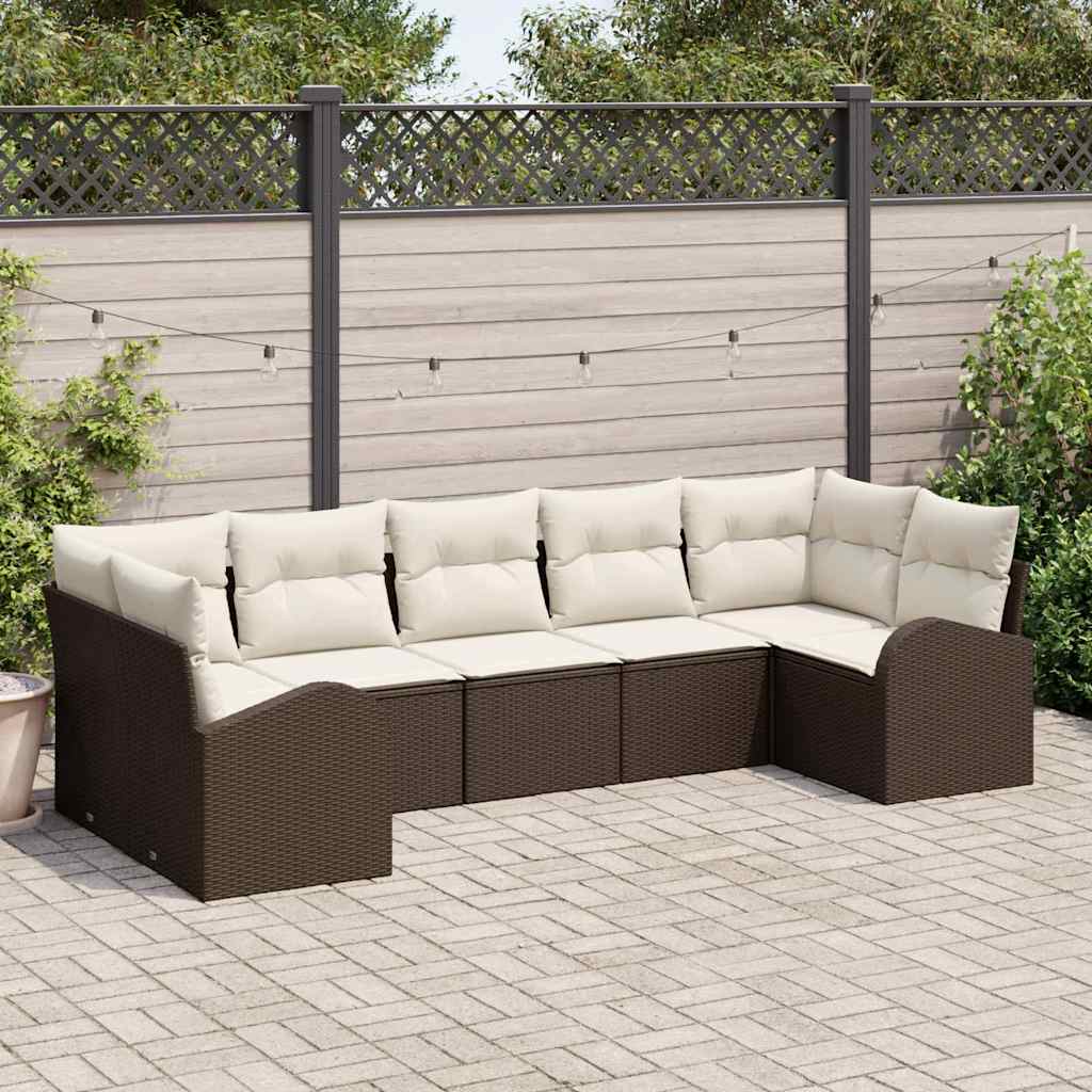 Tuin Sofa Set 7 Pcs Poly Riet