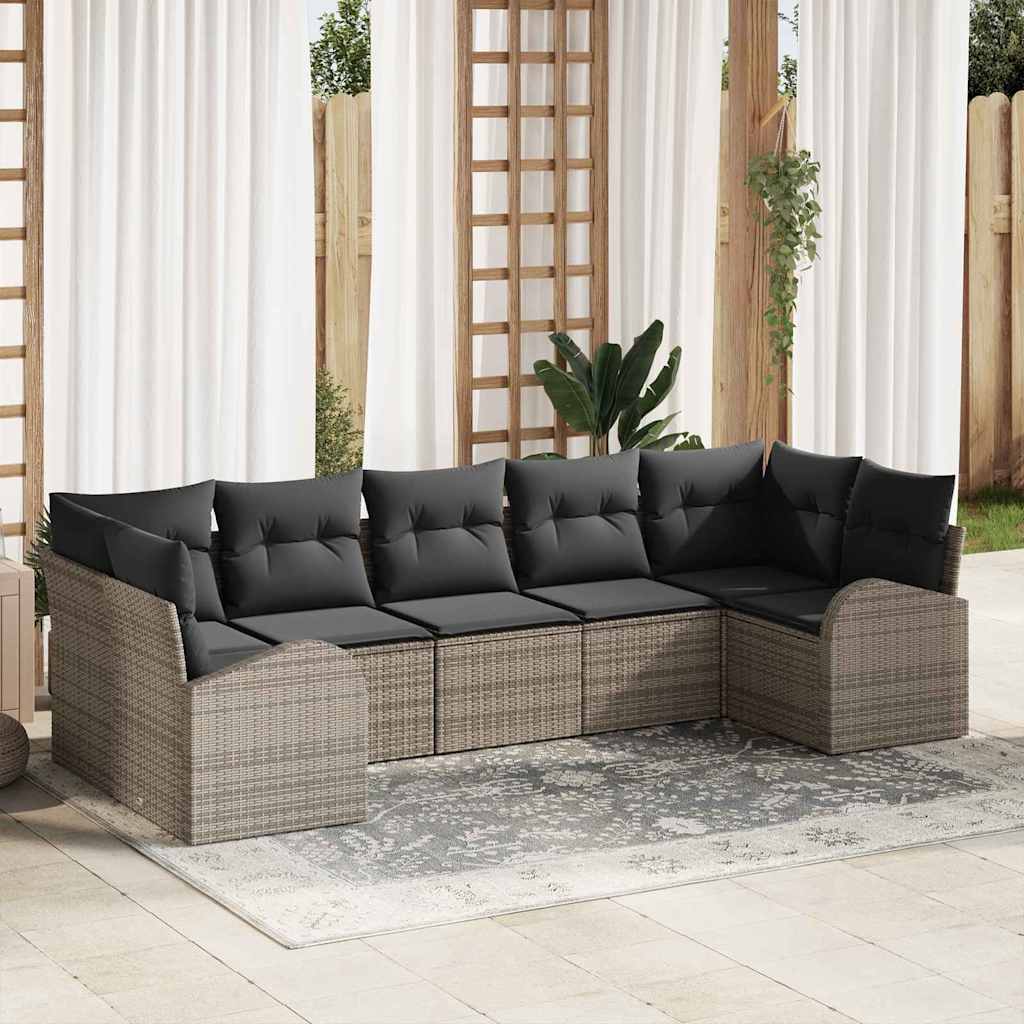 Tuin Sofa Set 7 Pcs Poly Riet