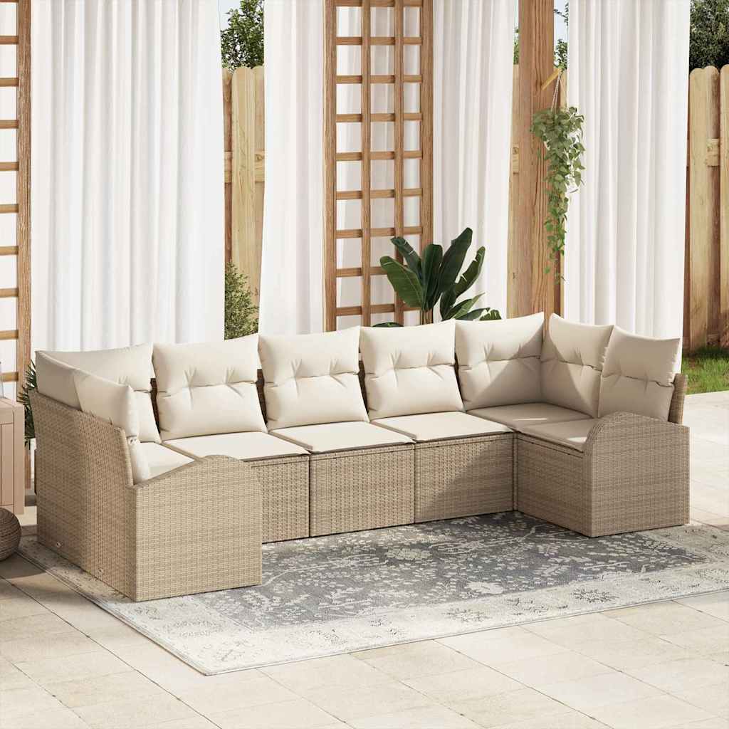 Tuin Sofa Set 7 Pcs Poly Riet