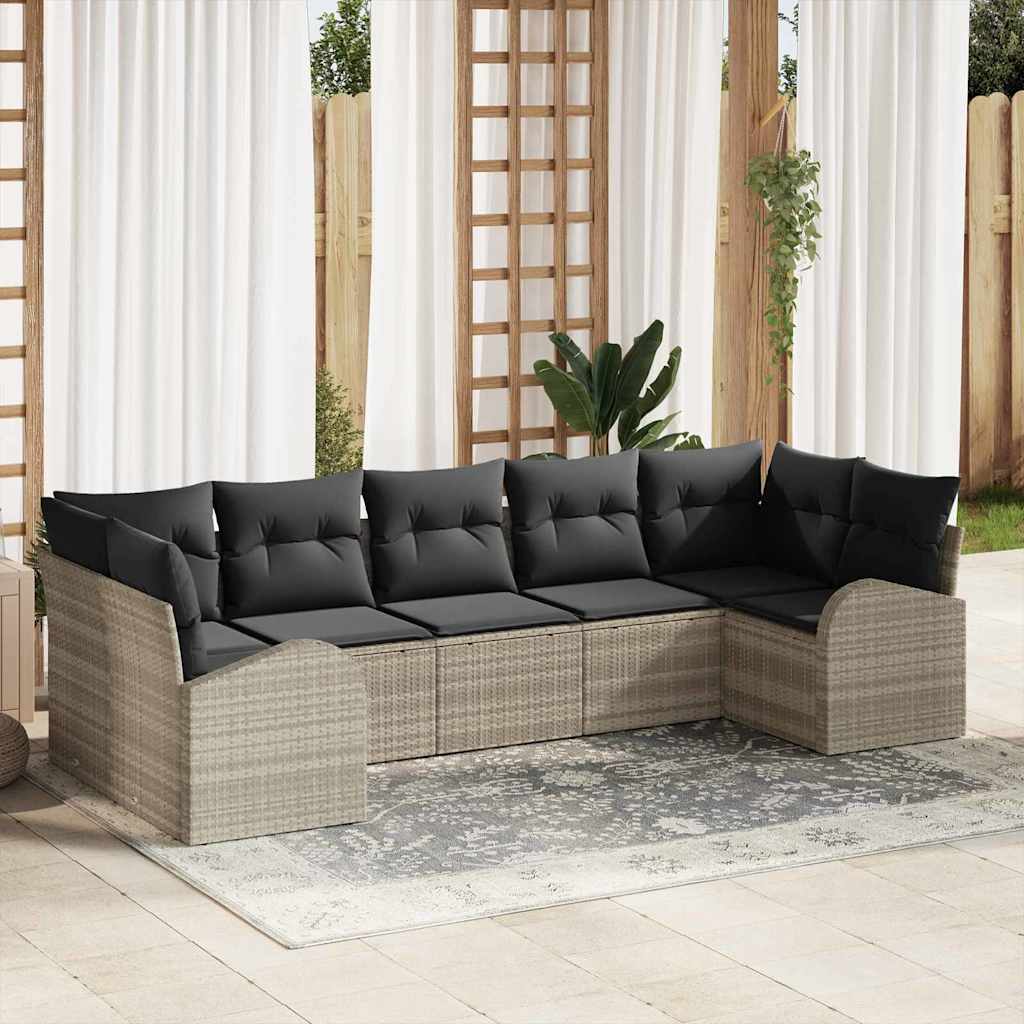 Tuin Sofa Set 7 Pcs Poly Riet