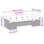 Tuin Sofa Set 7 Pcs Poly Riet
