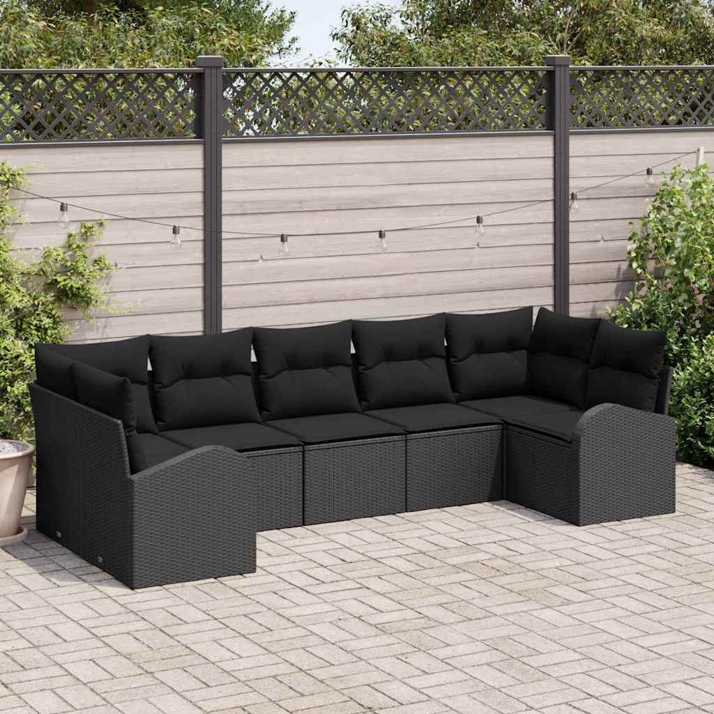 Tuin Sofa Set 7 Pcs Poly Riet