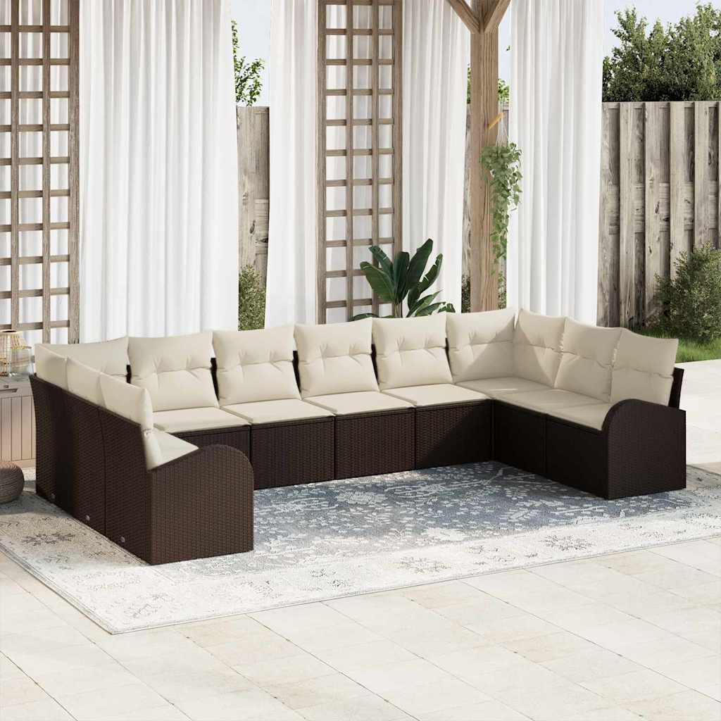 Tuin Sofa Set 11 Pcs Poly Riet