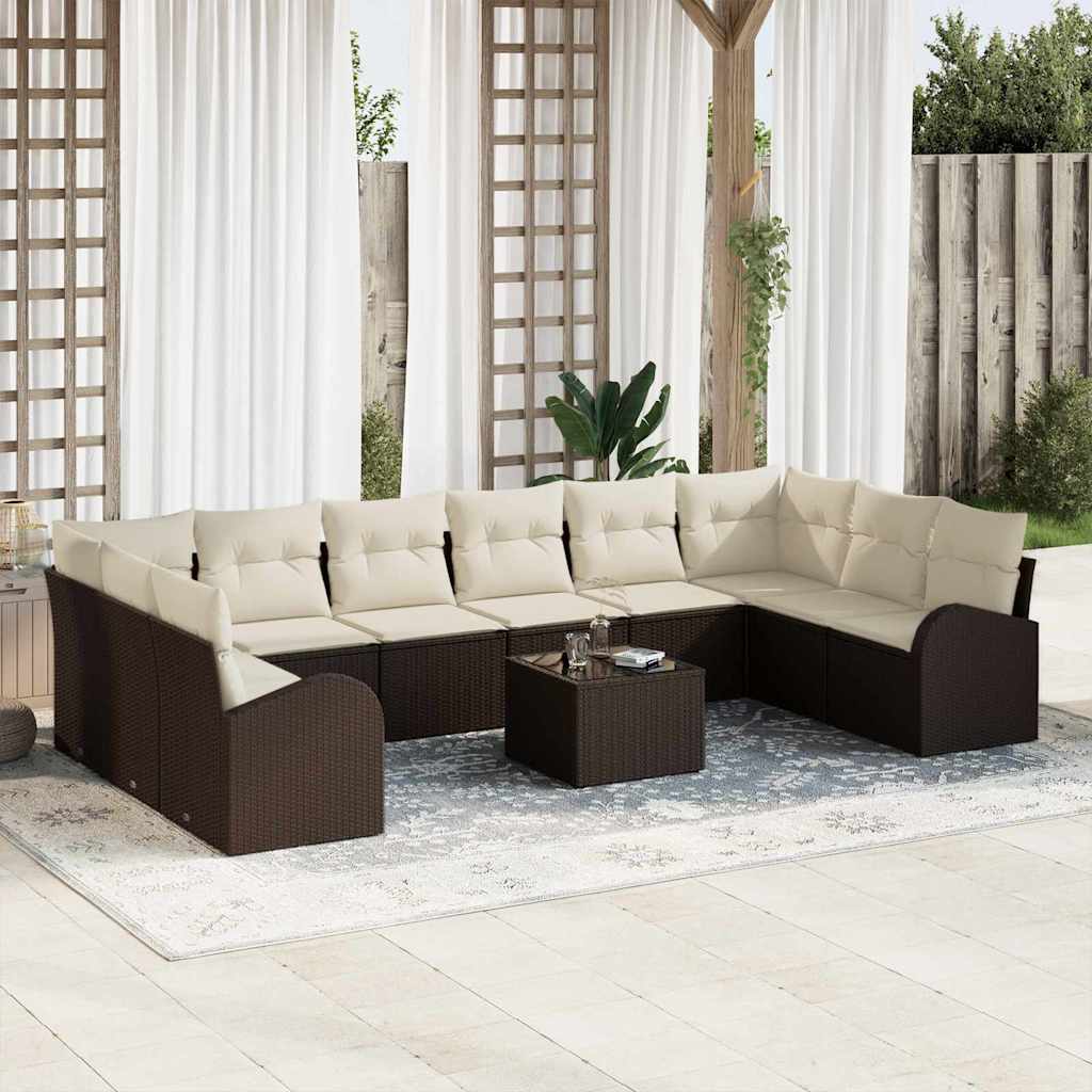 Tuin Sofa Set 11 Pcs Poly Riet