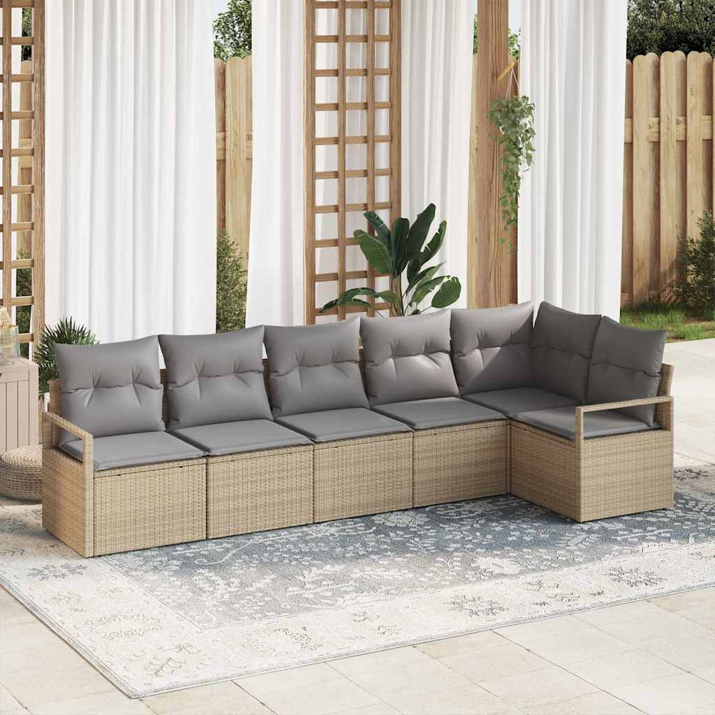 Tuin Sofa Set 7 Pcs Poly Riet