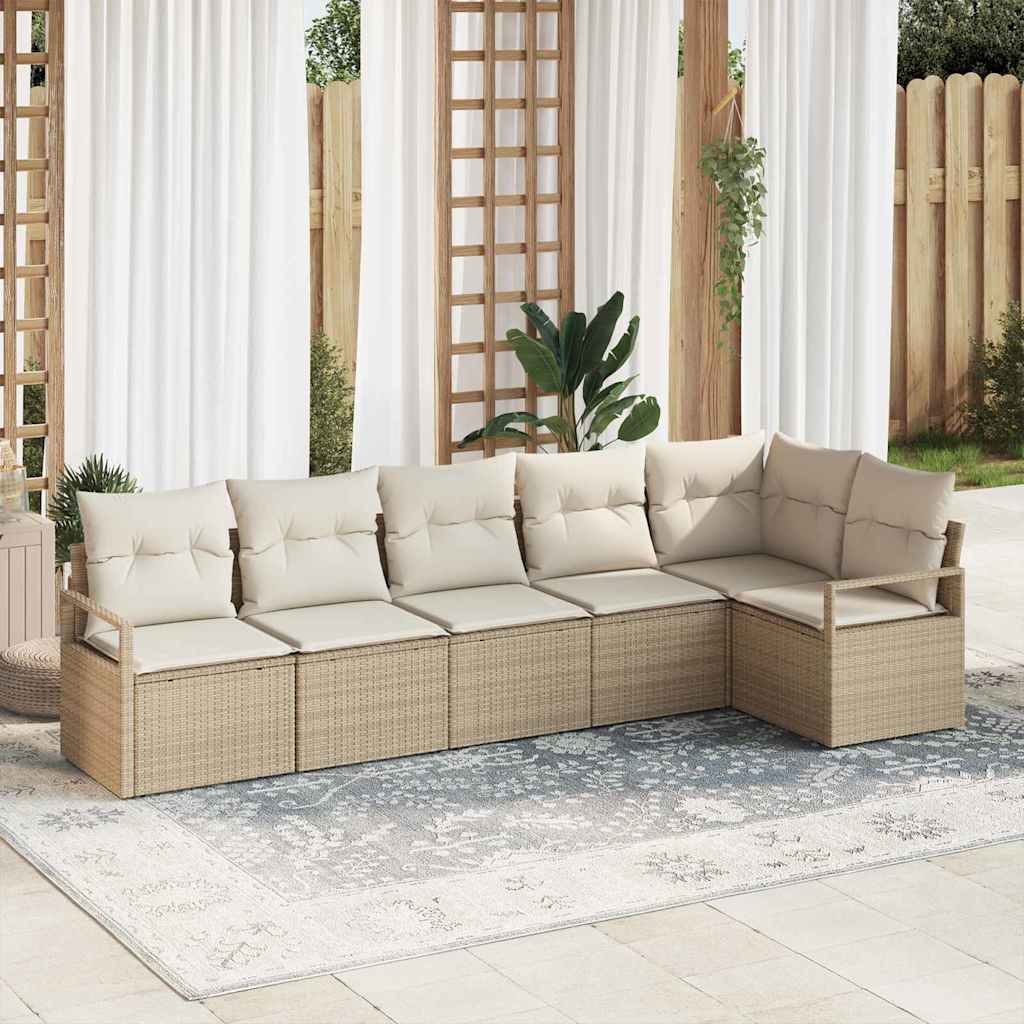 Tuin Sofa Set 7 Pcs Poly Riet