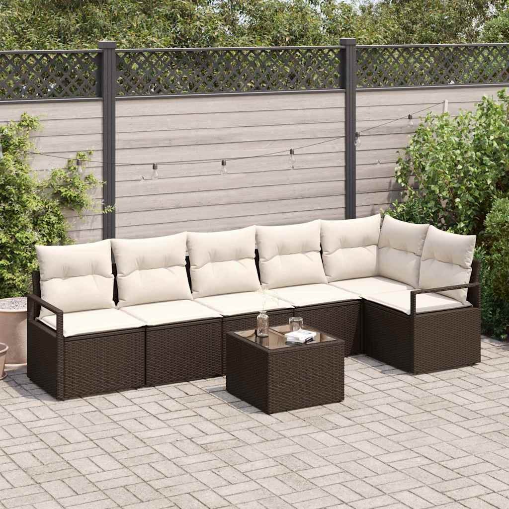 Tuin Sofa Set 7 Pcs Poly Riet