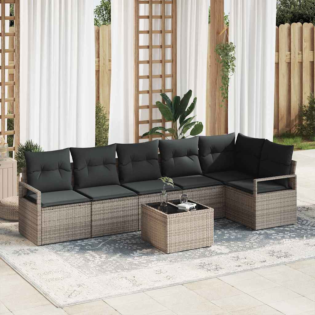 Tuin Sofa Set 7 Pcs Poly Riet
