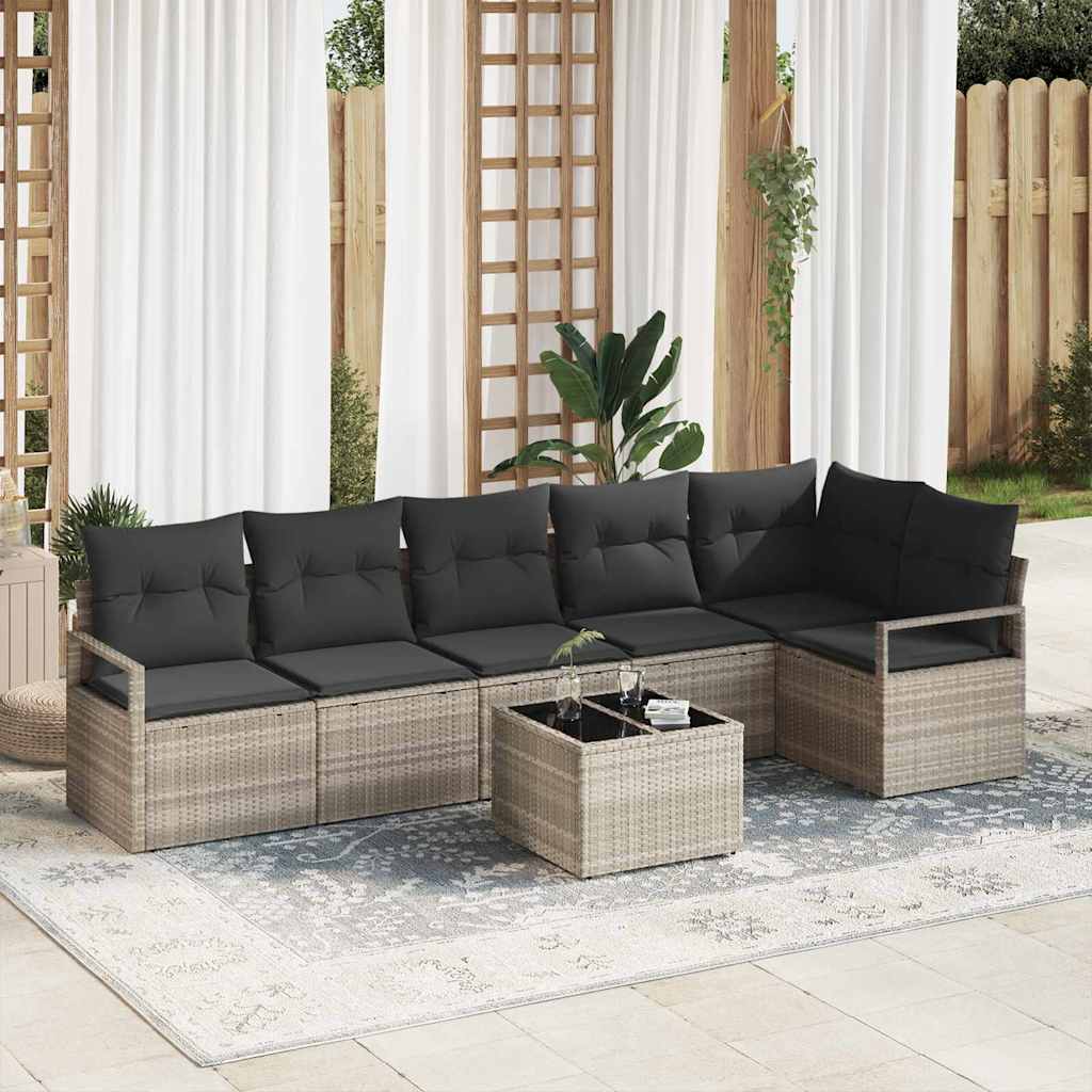 Tuin Sofa Set 7 Pcs Poly Riet