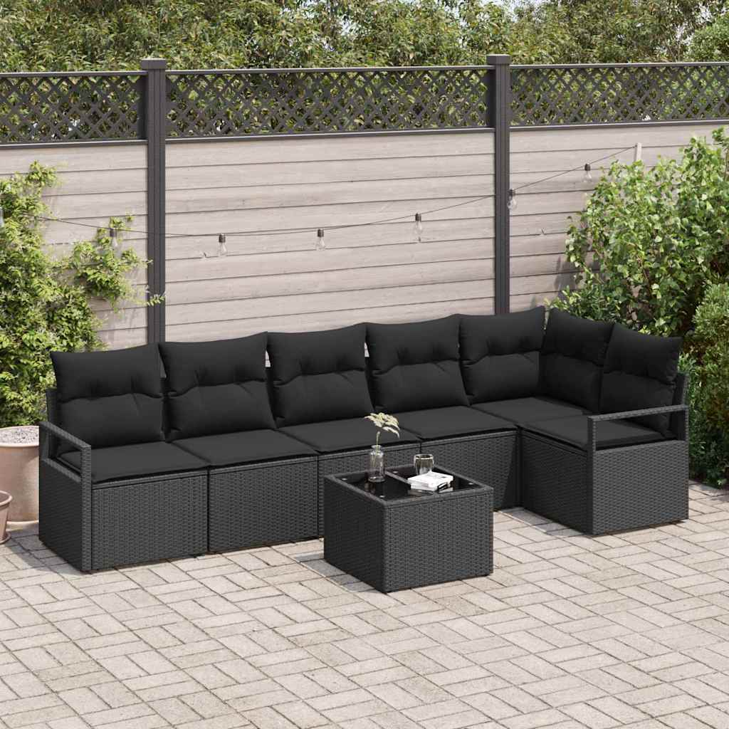 Tuin Sofa Set 7 Pcs Poly Riet