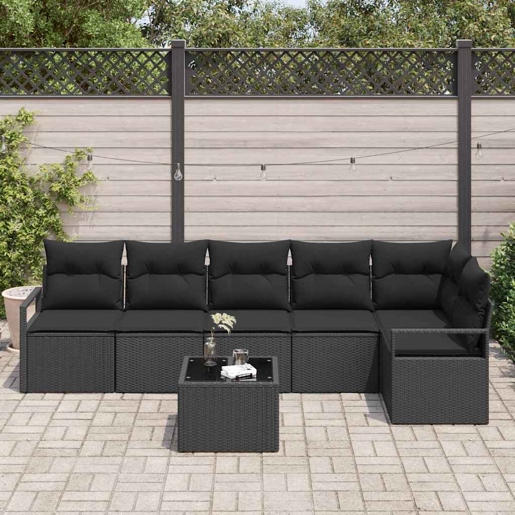 Tuin Sofa Set 7 Pcs Poly Riet