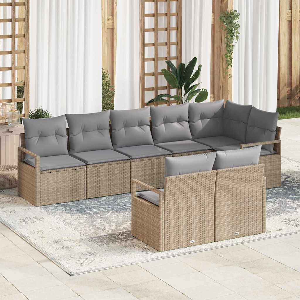Tuin Sofa Set 9 Pcs Poly Riet