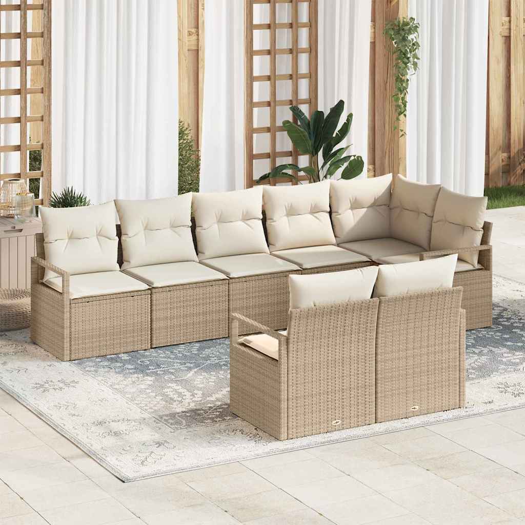 Tuin Sofa Set 9 Pcs Poly Riet