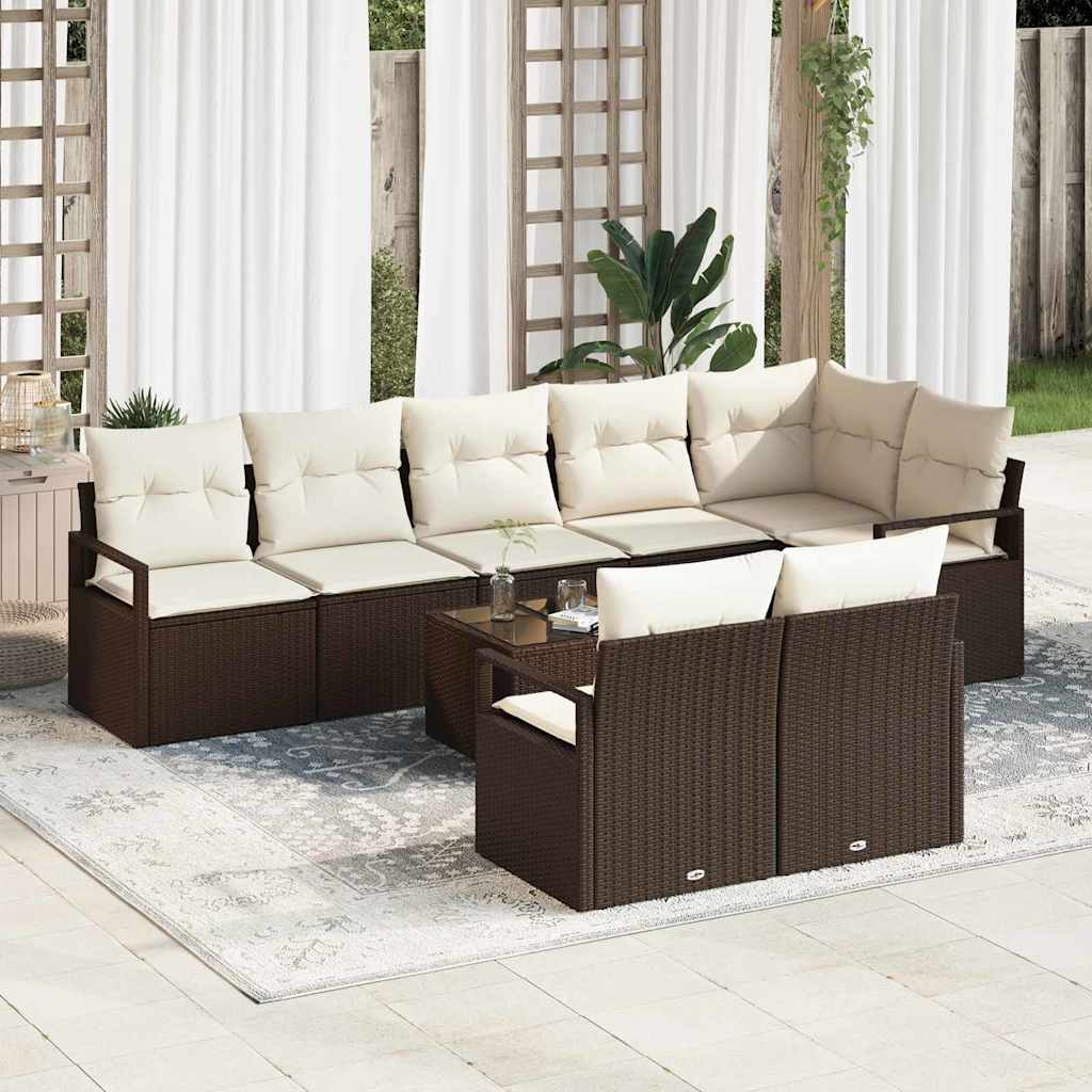 Tuin Sofa Set 9 Pcs Poly Riet