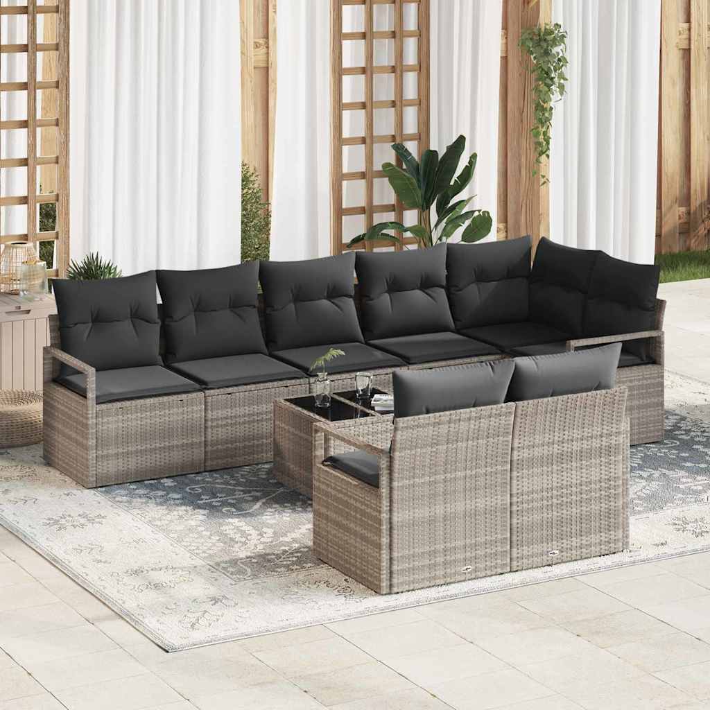 Tuin Sofa Set 9 Pcs Poly Riet