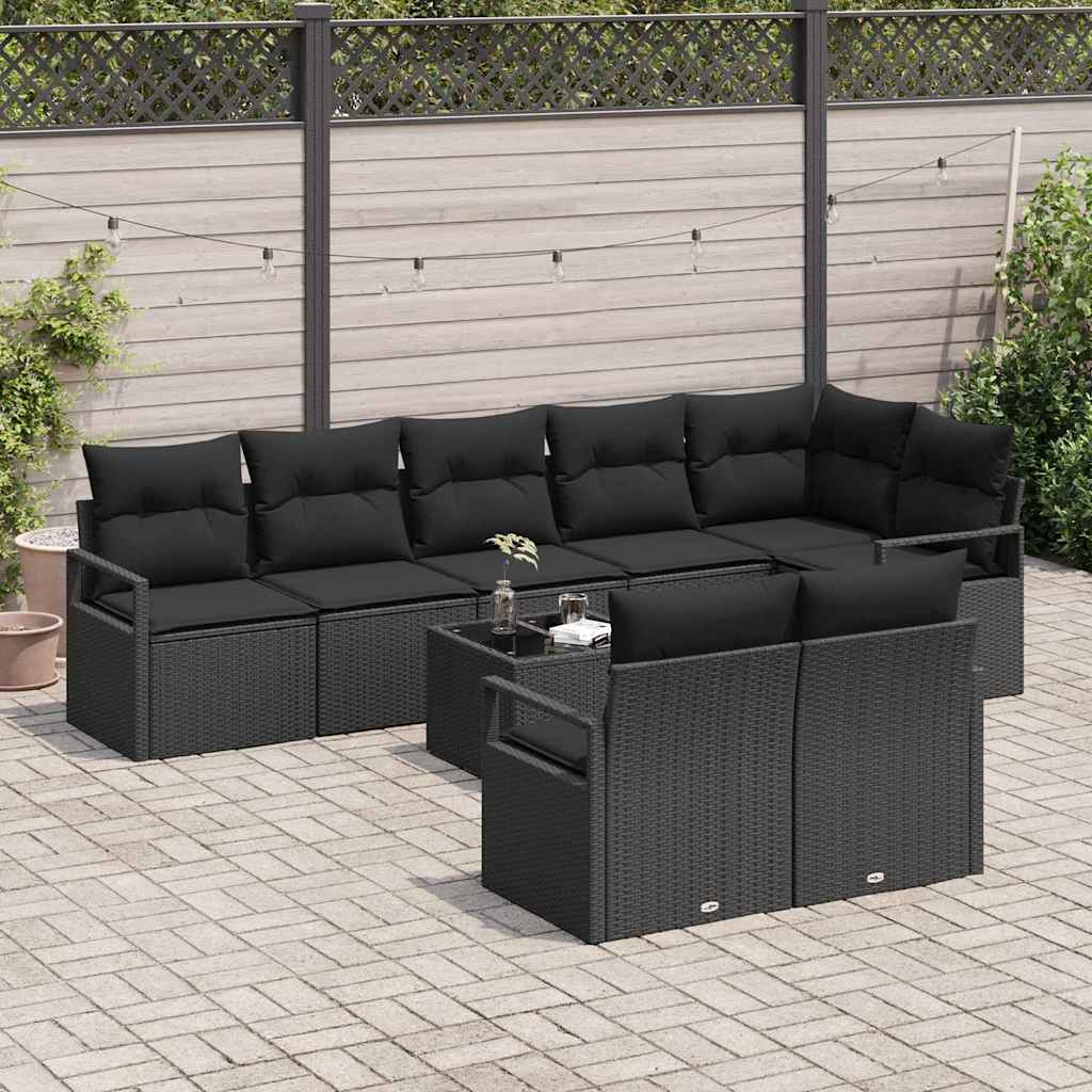 Tuin Sofa Set 9 Pcs Poly Riet
