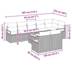 Tuin Sofa Set 9 Pcs Poly Riet