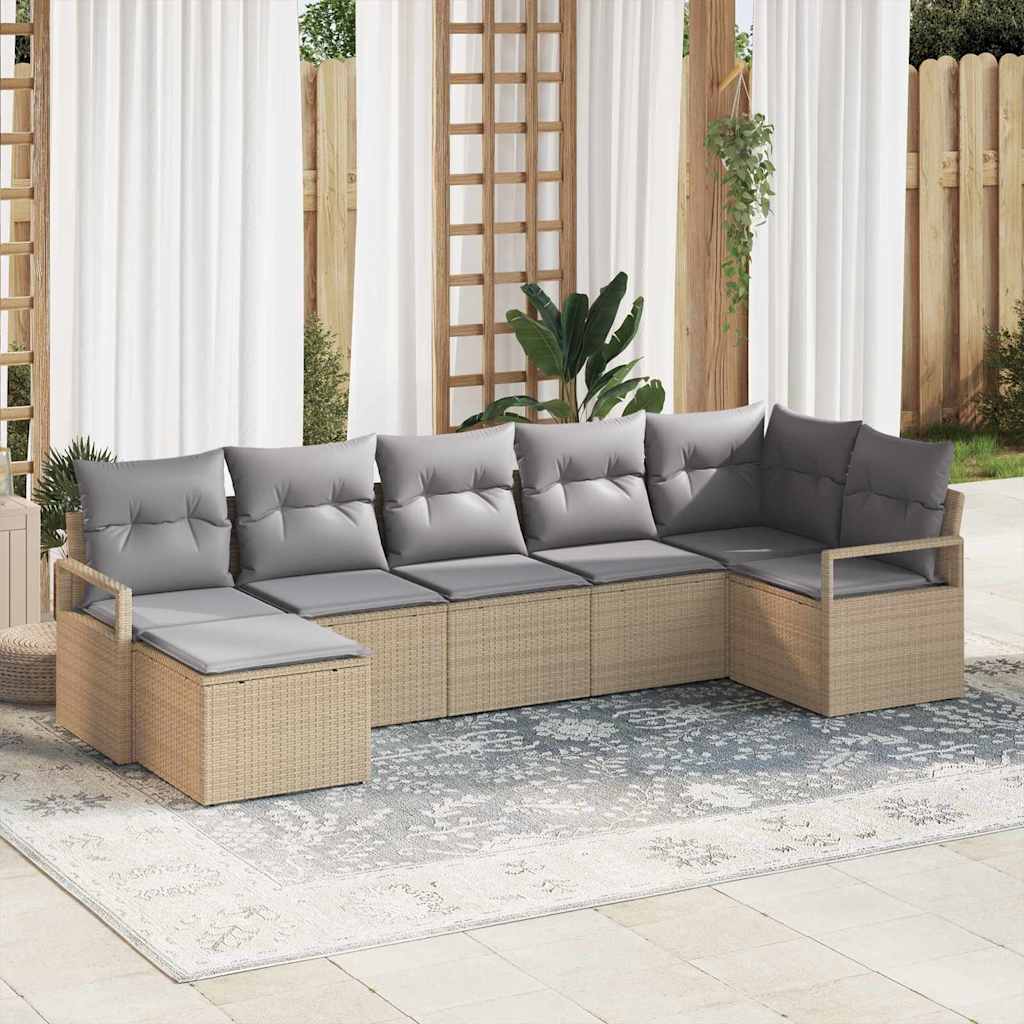 Tuin Sofa Set 8 Pcs Poly Riet