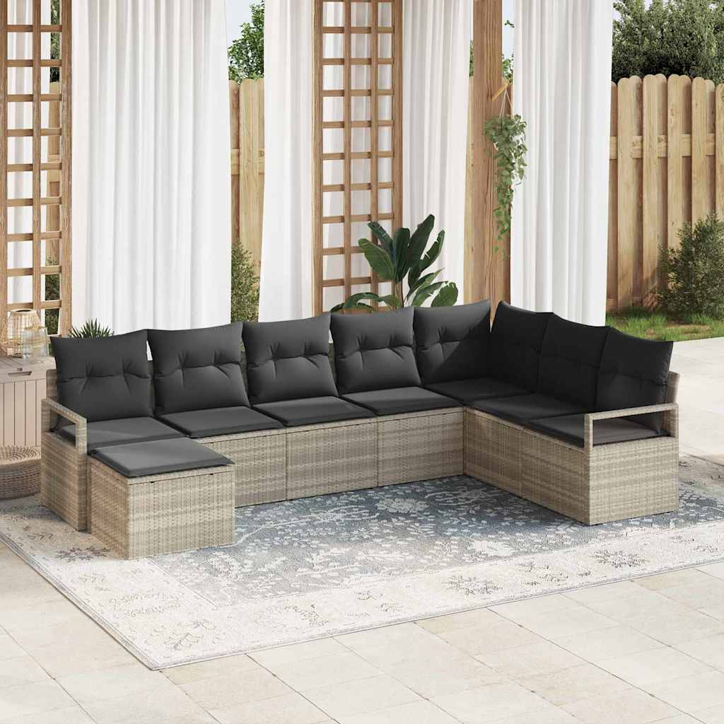 Tuin Sofa Set 8 Pcs Poly Riet