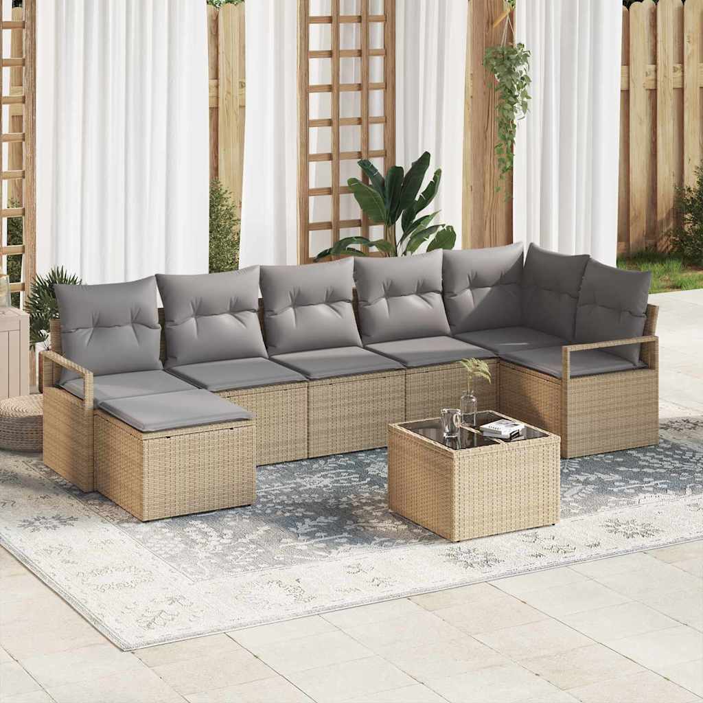 Tuin Sofa Set 8 Pcs Poly Riet